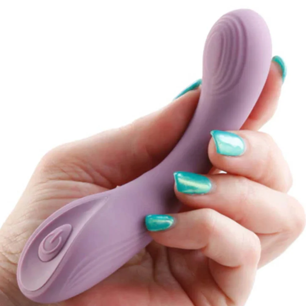 Desire Pure Silicone Vibrator. 5.5", Dusty Lavender