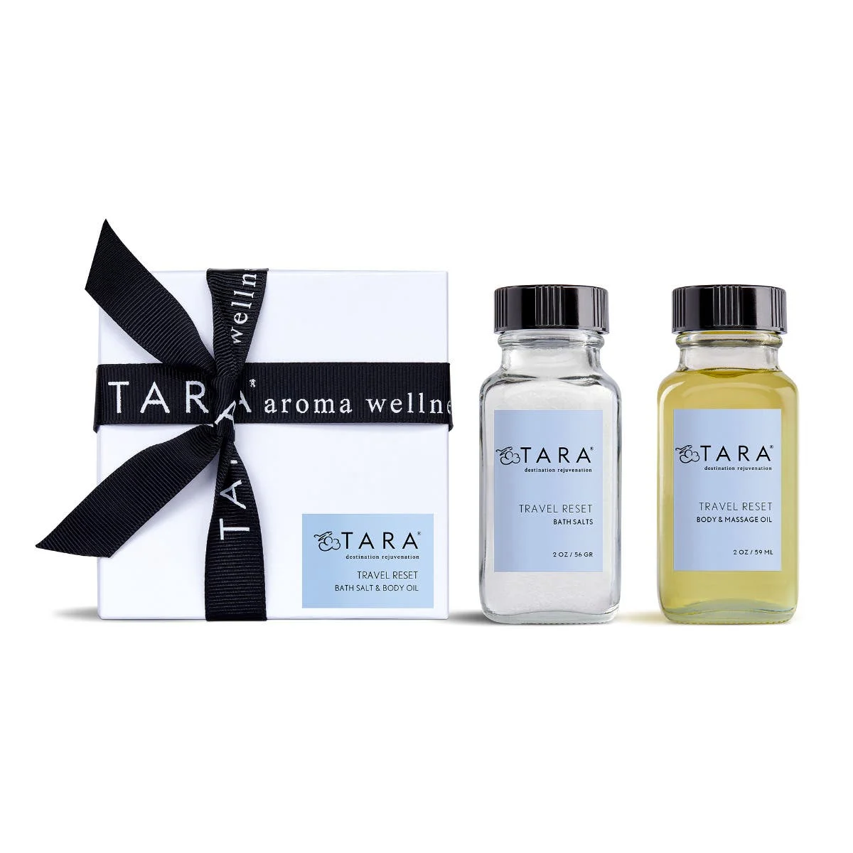 Destination Rejuvenation Set - Travel Reset (Bath Salt 2 oz, Body Oil 2 oz)