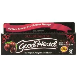Doc Johnson Good Head Oral Delight Gel Juicty Passion Fruit 4 Oz
