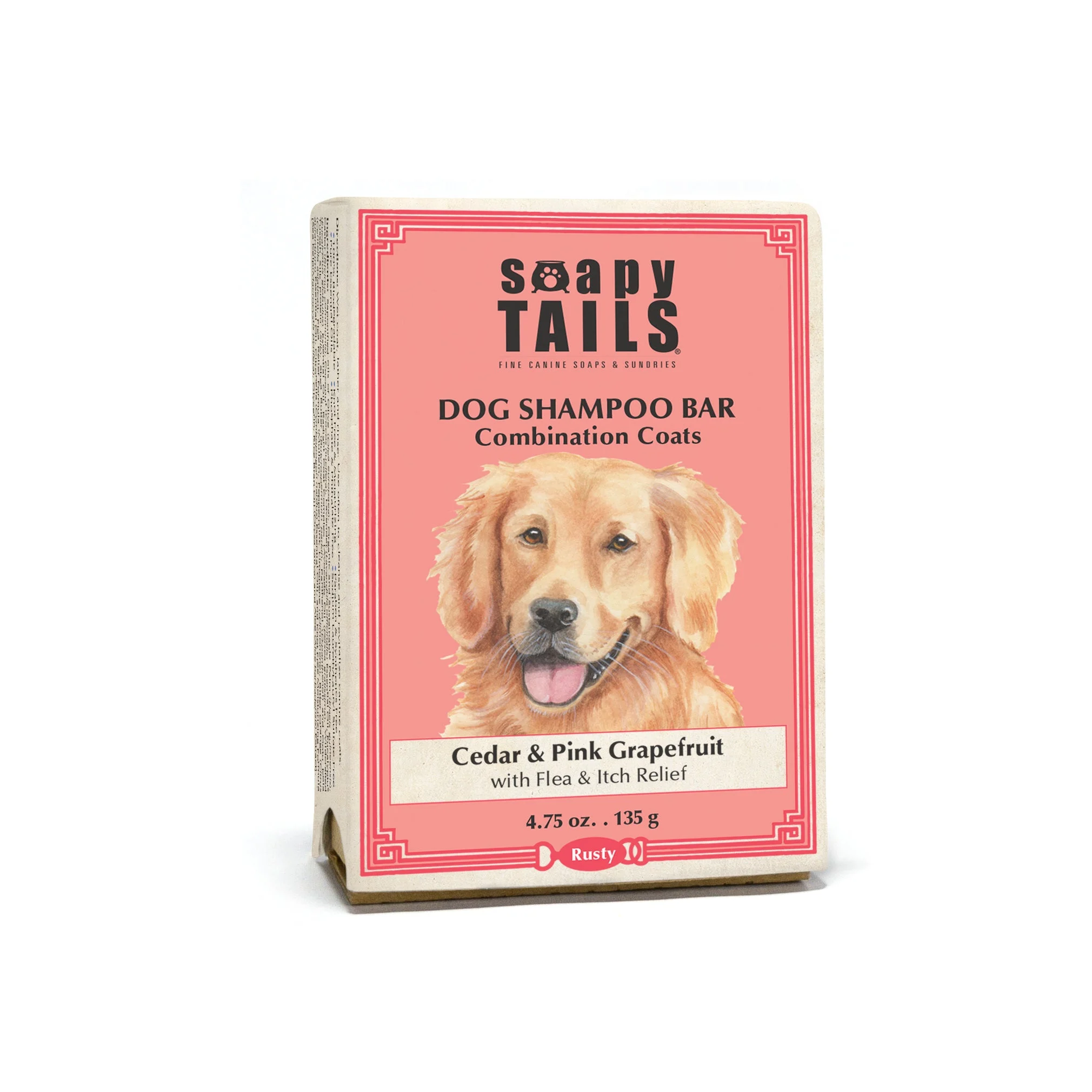 Dog Shampoo Bar Cedar & Pink Grapefruit Combination Coats