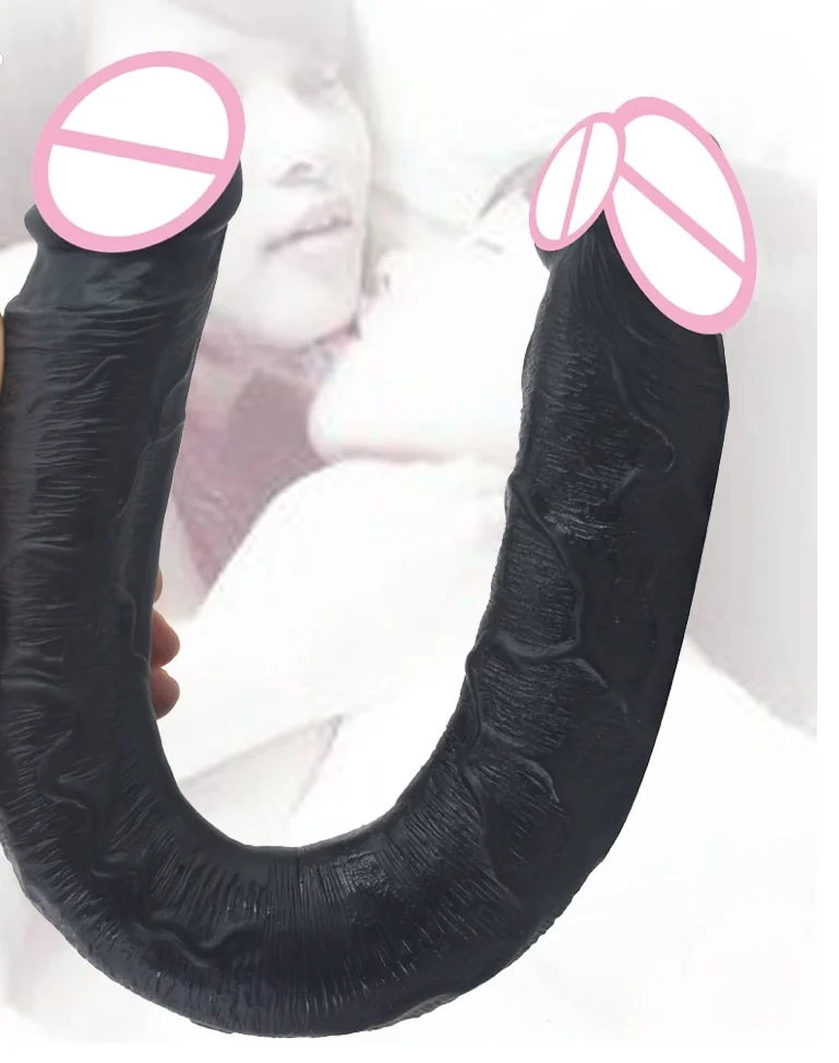 Double Realistic Dildo with Glans, 18.1 inch
