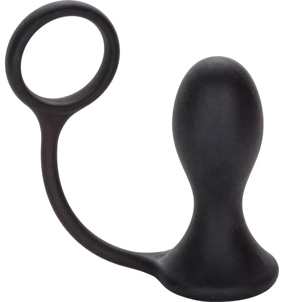 Dr Joel Kaplan Prostate Probe with Erection Ring, 3.5", Black