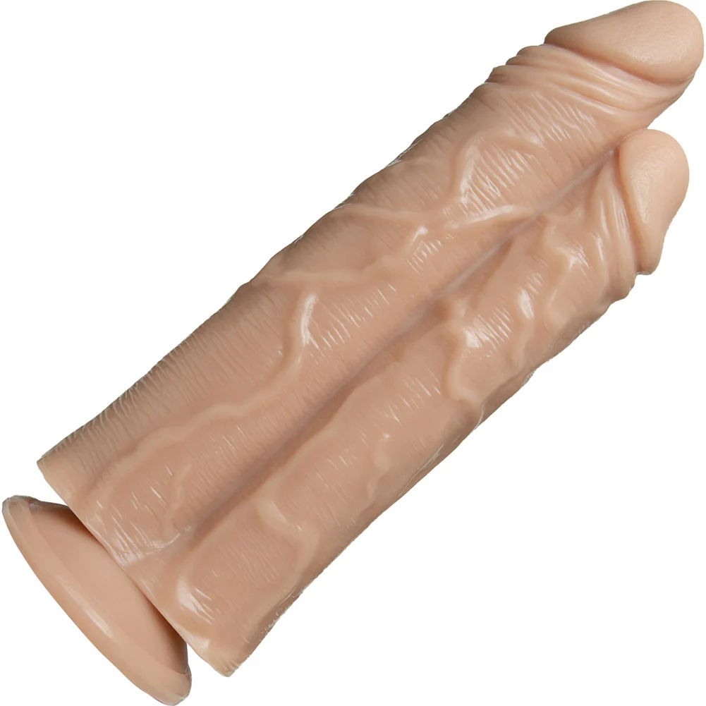Dr Skin Double Trouble Double Shaft Dildo, 10.5", Vanilla