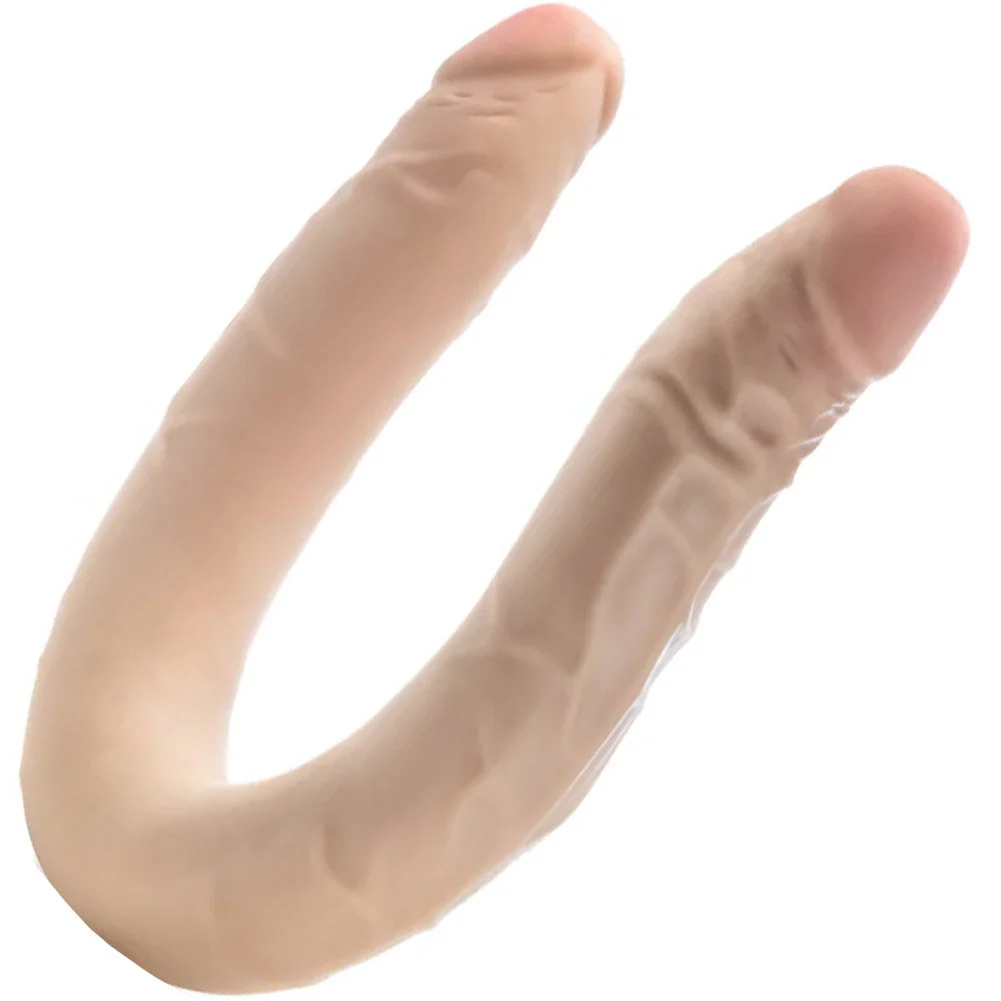 Dr Skin Plus Posable Realistic Double Dong, 16.5", Vanilla