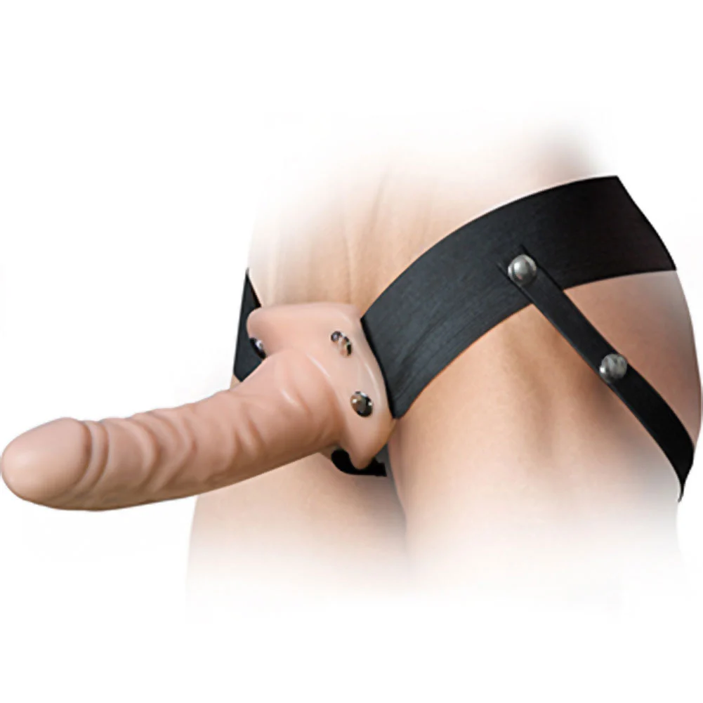 Dr Skin Unisex Hollow Strap-On Set, 6", Vanilla