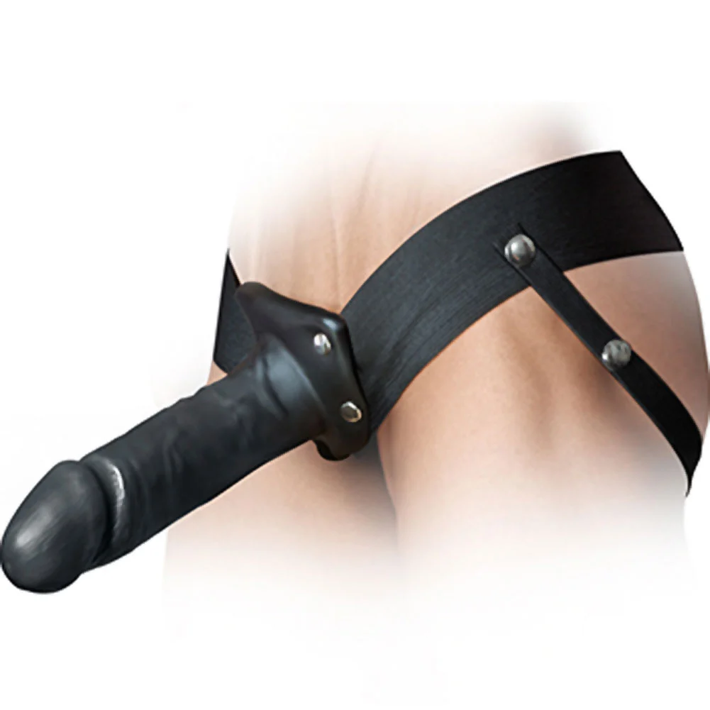 Dr Skin Unisex Hollow Strap-On Set, 7", Black