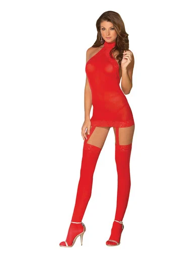 Dreamgirl Halter Garter Dress