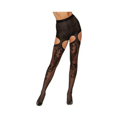 Dreamgirl Pantyhose with Swirl Jacquard Design