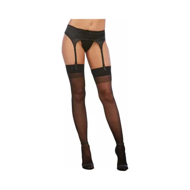 Dreamgirl Sheer Thigh Highs with Back Seam