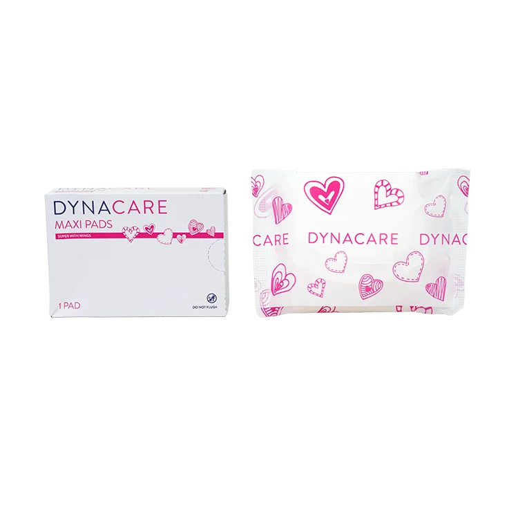 Dynacare Maxi Pads Super w/Wings, #4 box, 200/case (200 Count)