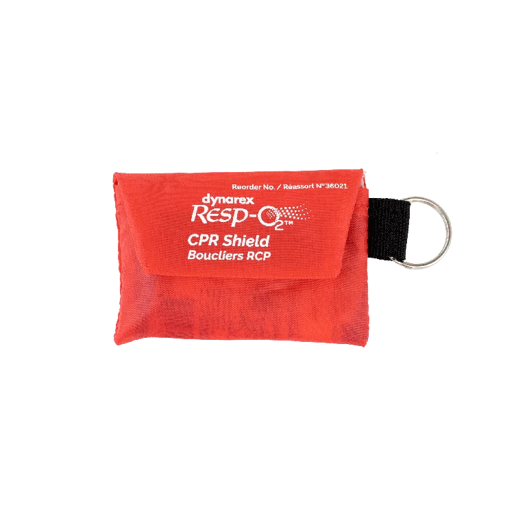 Dynarex CPR Face Shield in Soft Case w/ One-Way Valve, Barrier Filte (100 Count)