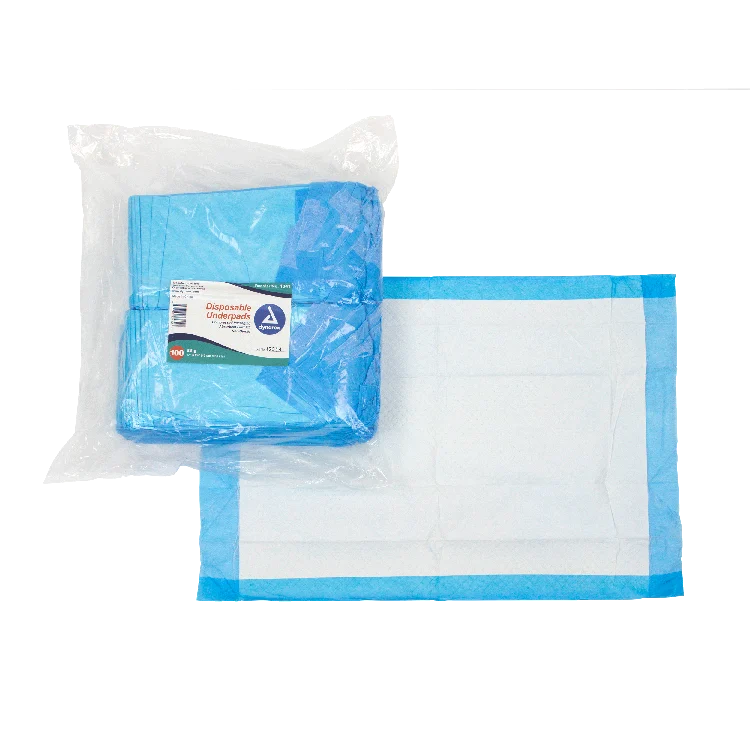Dynarex Disposable Underpads, 17" x 24" (22 g), 100ea/bag, 3bags/case (300 Count)