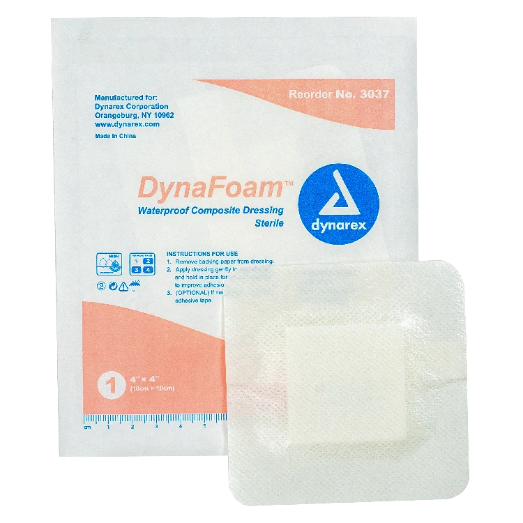 Dynarex DynaFoam - Waterproof Bordered Foam10ea/bx, 12bxs/cs (1200 Count)