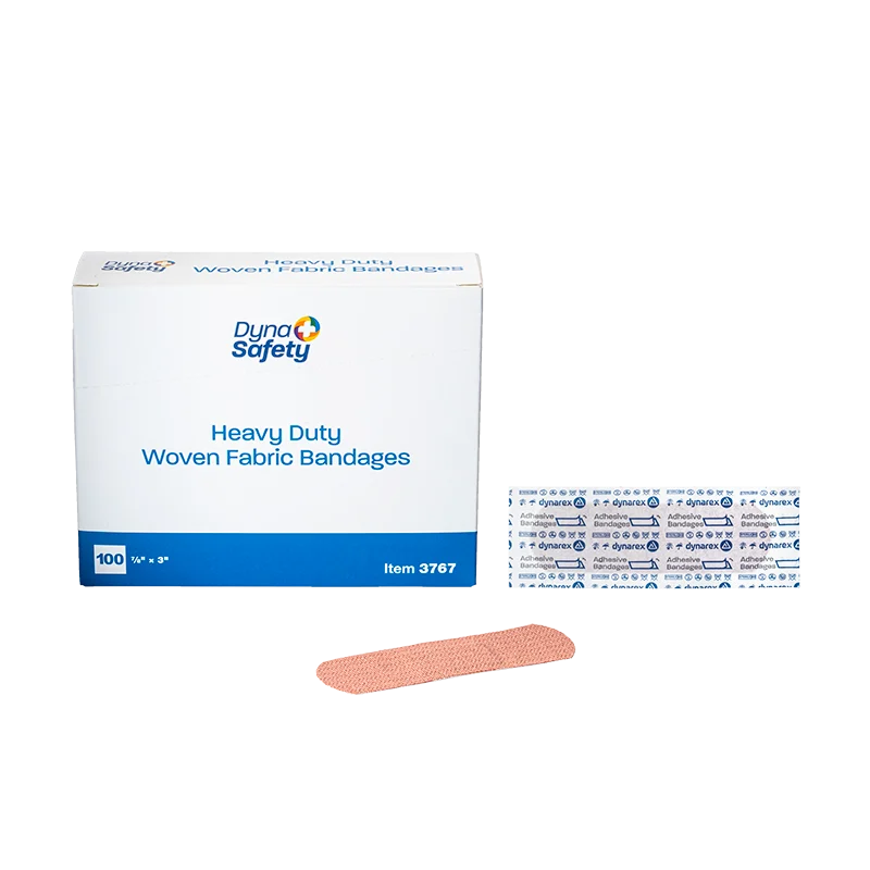 Dynarex Heavy Duty Woven Fabric Bandage, 7/8" x 3" - 100ea/bx, 24bxs/cs (2400 Count)