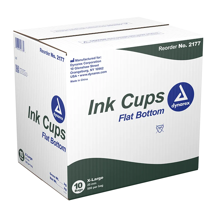 Dynarex Ink Cups - Flat bottom, 20 mm, X-Large, 500ea/bag, 10bags/case (5000 Count)