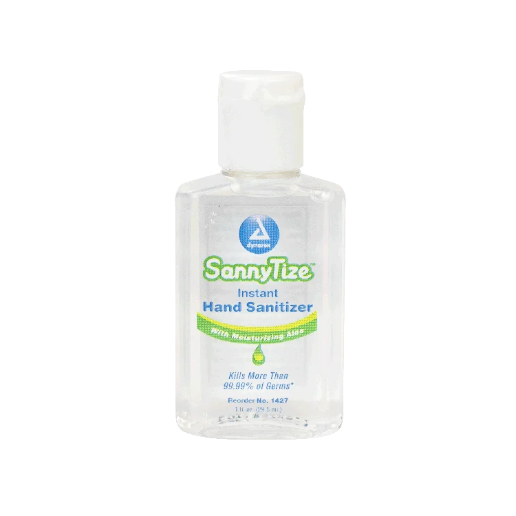 Dynarex Instant Hand Sanitizer, 1 oz. Square Bottles, 24bot/bx, 6bxs/case (144 Count)