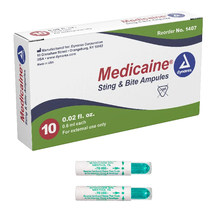 Dynarex Medicaine Insect Bite - Ampule, 6 cc, 10ea/bx, 50bxs/case (500 Count)