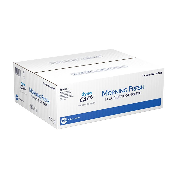Dynarex Morning Fresh Mint Toothpaste with Fluoride (144 Count)
