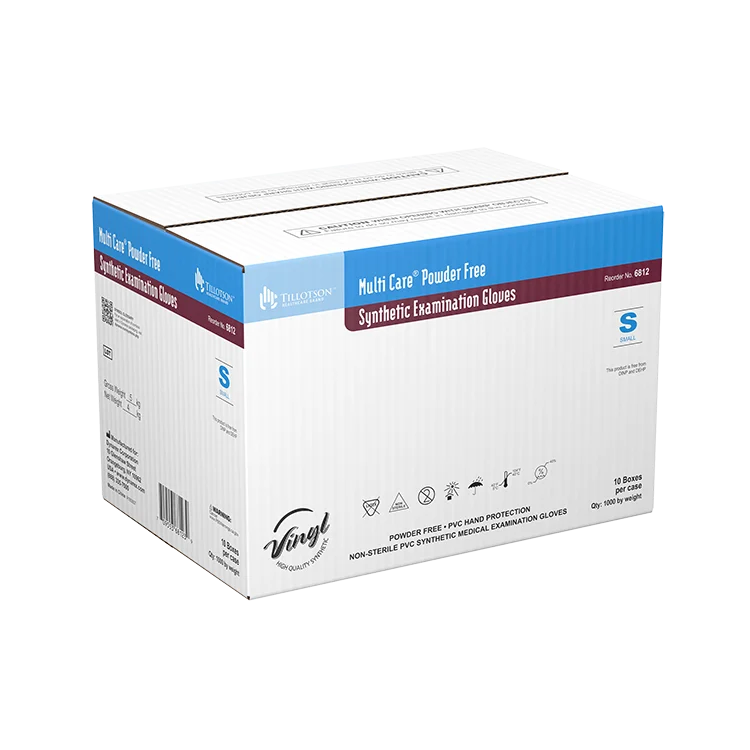 Dynarex Multi Care Vinyl Exam Gloves, Powder-Free - 100ea/bx, 10bxs/cs (1000 Count)