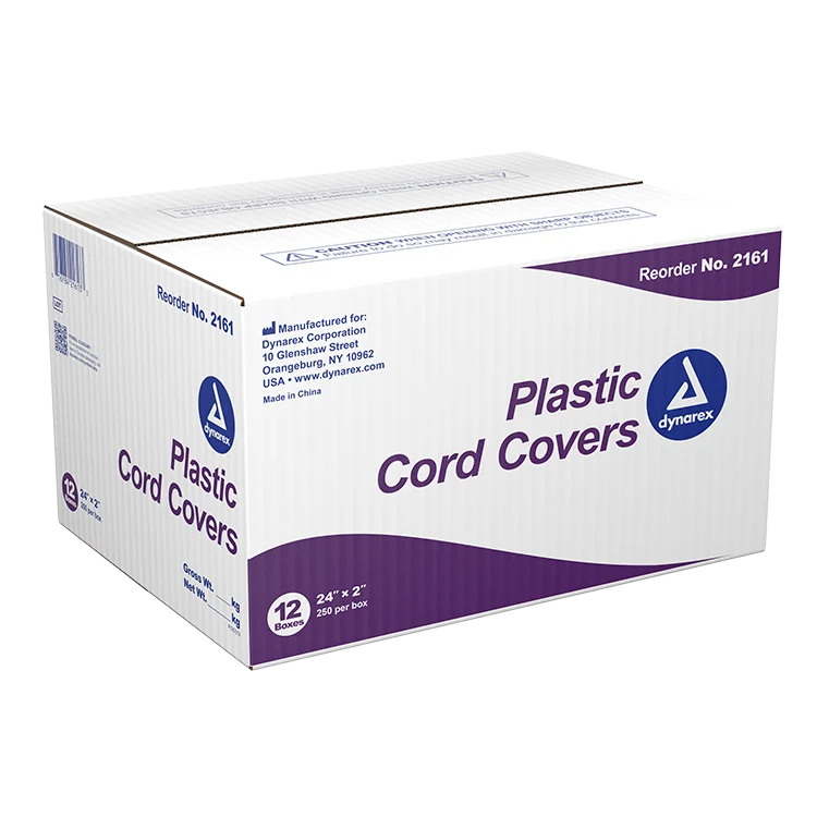 Dynarex Plastic Cord Covers, 24" x 2" - 250ea/bx, 12bxs/case (3000 Count)