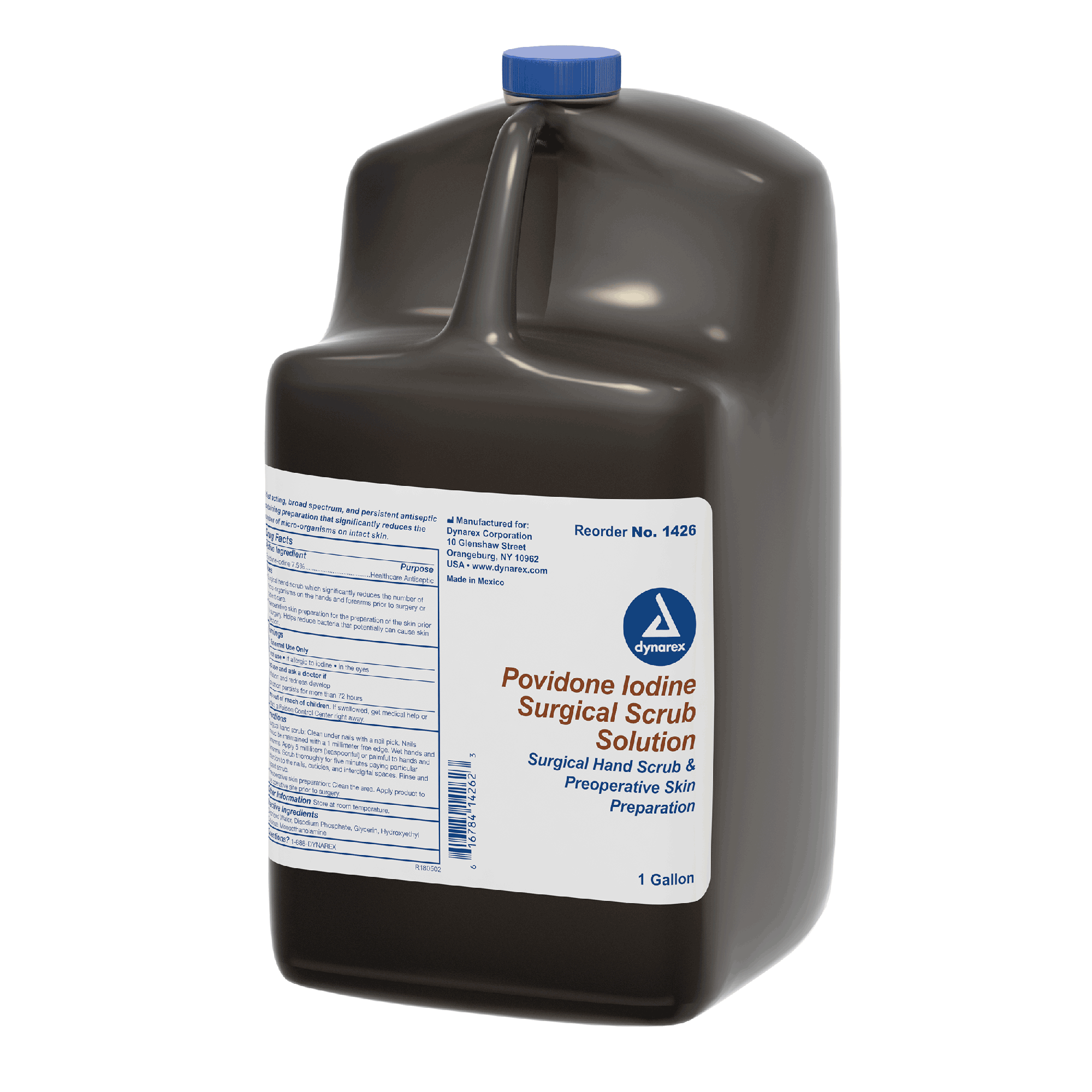Dynarex Povidone Iodine Scrub Solution, 1 gal. Bottle4bot/case (4 Count)