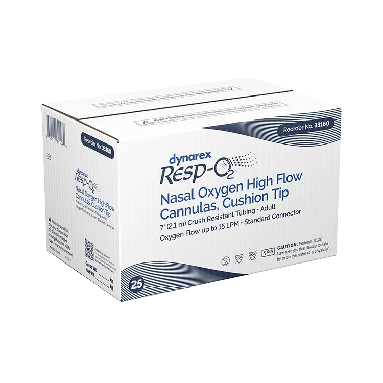 Dynarex Resp-O2 Nasal Oxygen High Flow Cannula Cushion Tip (25 Count)