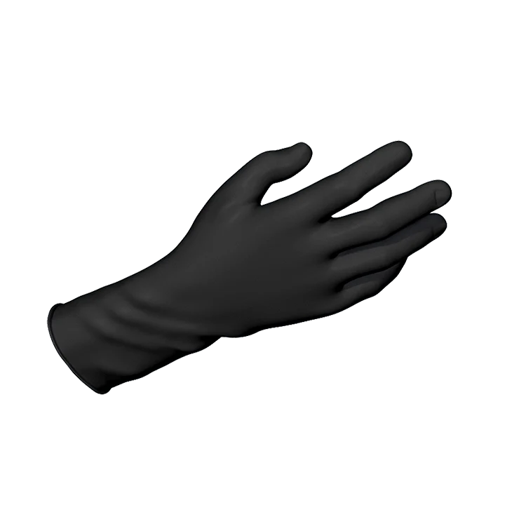 Dynarex Safe-Touch Black Nitrile Exam Gloves 4 Mil Thick, Powder-Free, 100/bx, 10bxs/cs (1000 Count)
