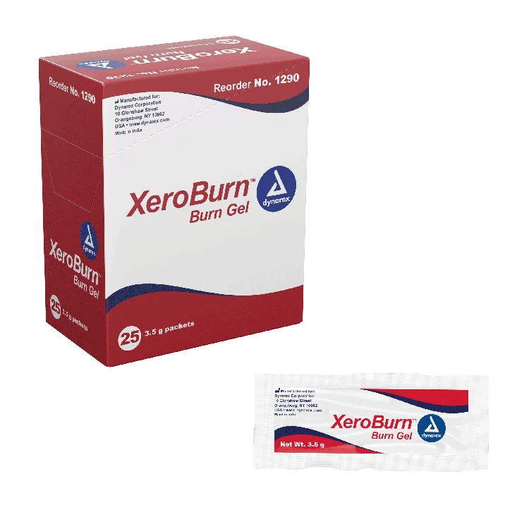 Dynarex XeroBurn Burn Gel, 3.5 g Packet, 25ea/bx, 24bxs/case (600 Count)