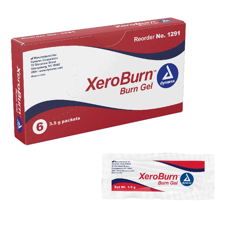 Dynarex XeroBurn Burn Gel, 3.5 g Packet, 6ea/case, 100bxs/case (600 Count)