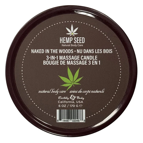 Earthly Body 3-in-1 Massage Candle-Naked In The Woods 6oz