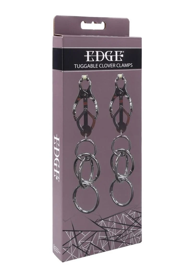 Edge Tuggable Clover Clamps - Silver/Black