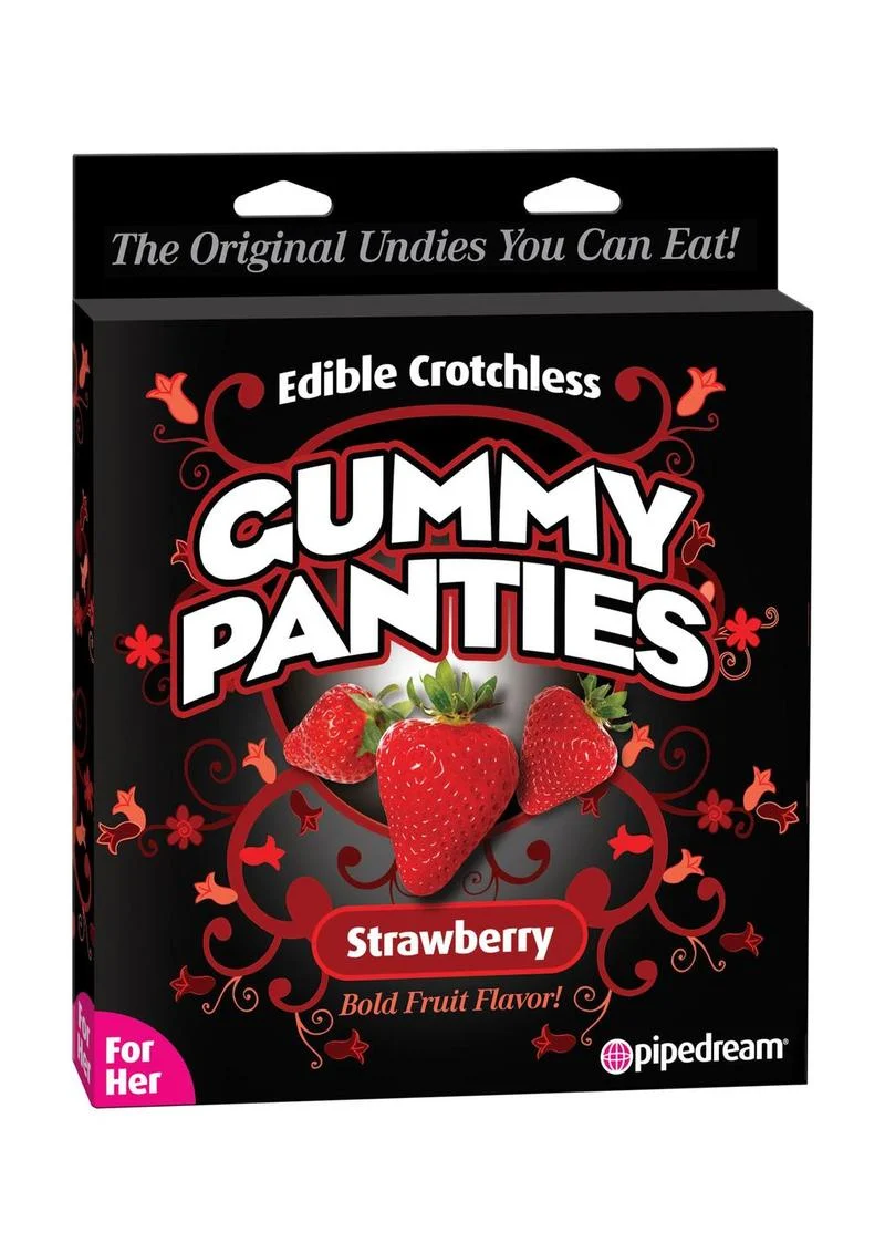 Edible Crotchless Gummy Panties, Strawberry