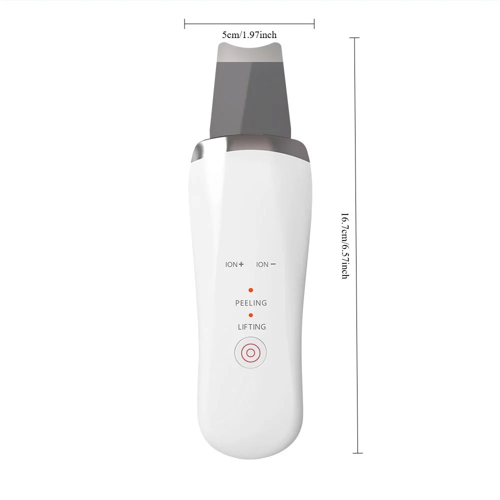 Electric Ultrasonic Skin Scrubber Face Spatula Home Ultrasonic Skin Scrubber Facial Cleaner Handheld Mini Derma Galvanica Tightening Face Scrubbe