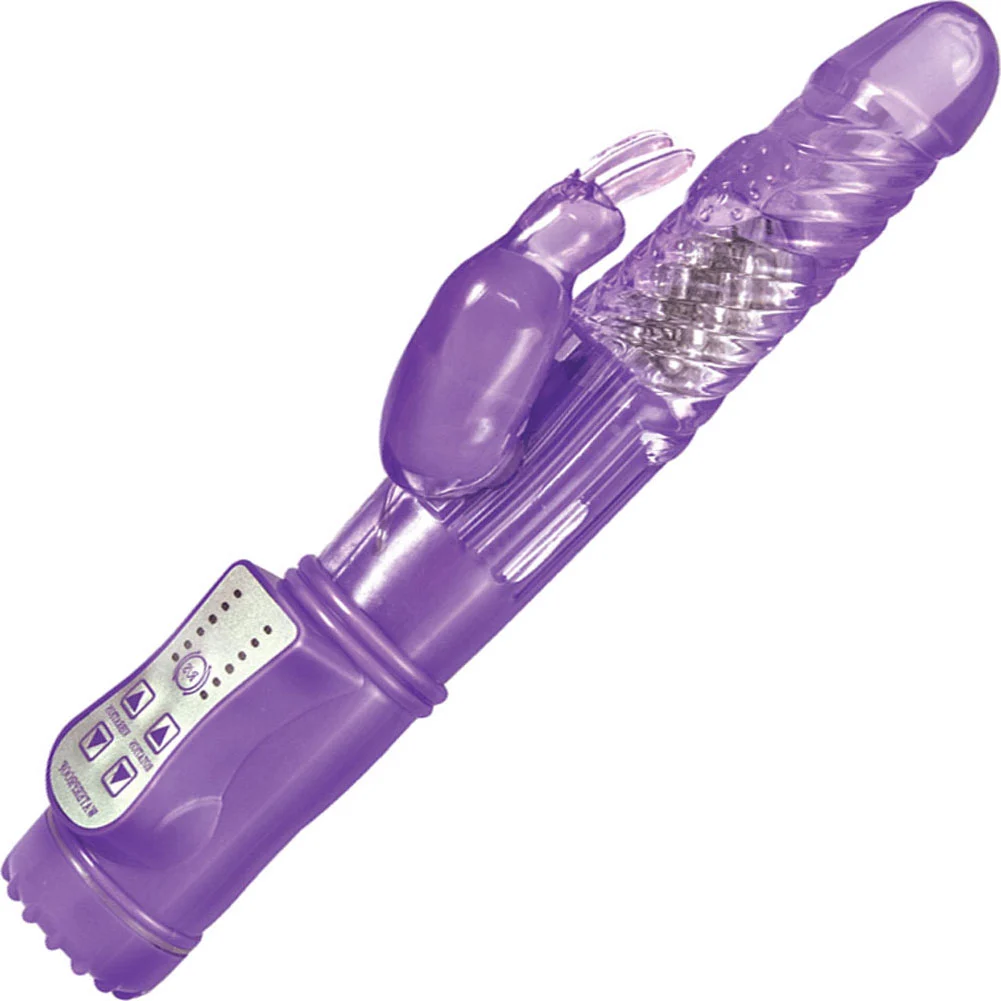 Energize Her Bunny 2 Rotating Rechargeable Dual Motor Rabbit Vibe, 9", Purple