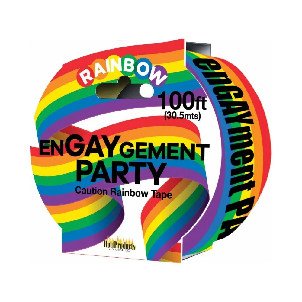 Engaygement - Rainbow Style - Caution Party Tape - 100'