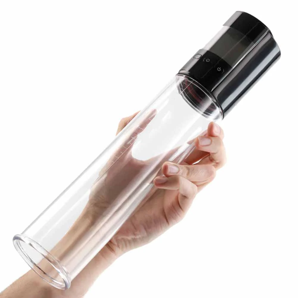 Enlarge Viking Smart Rechargeable Penis Pump, 12.5" by 3", Black/Clear