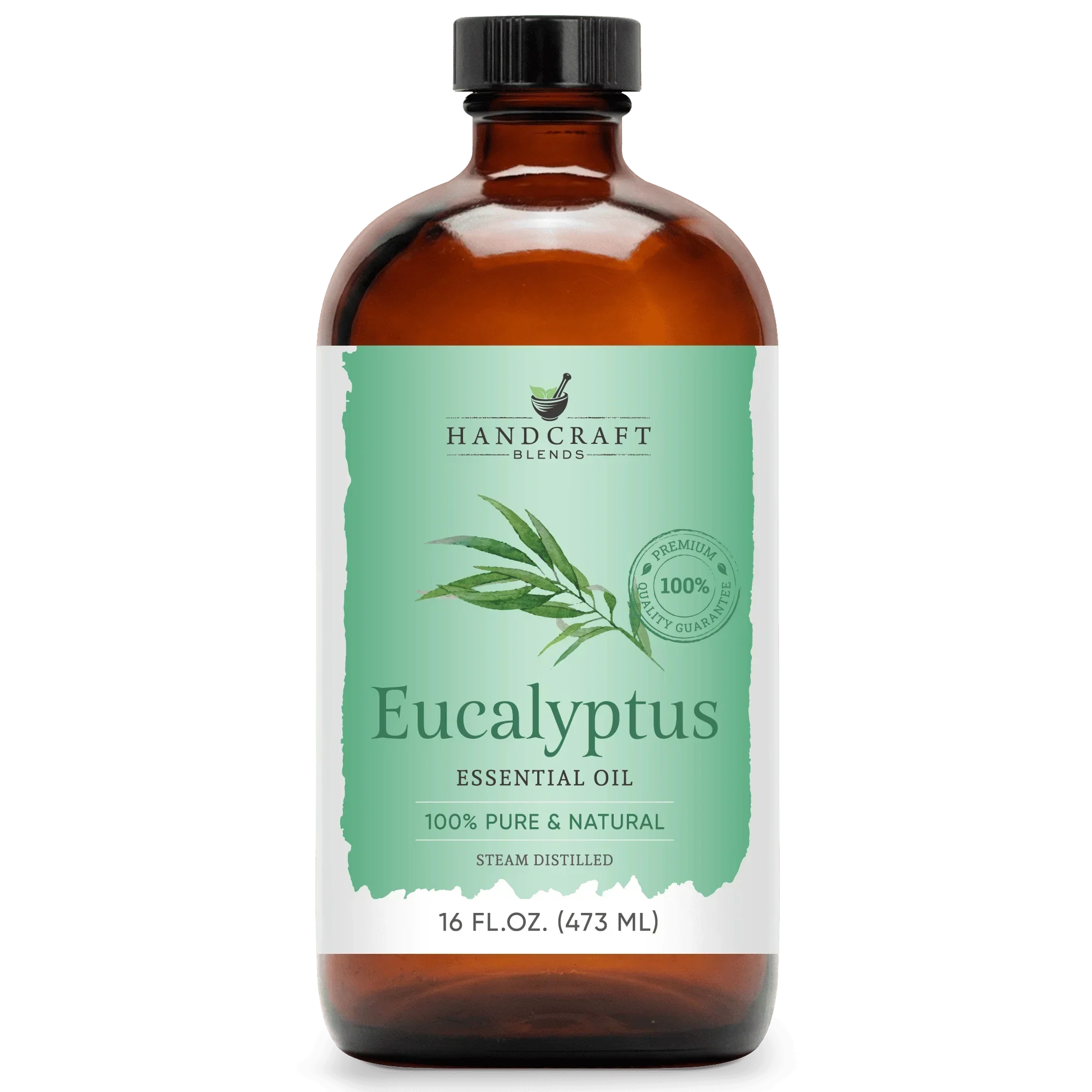 Eucalyptus Essential Oil in Glass Bottle