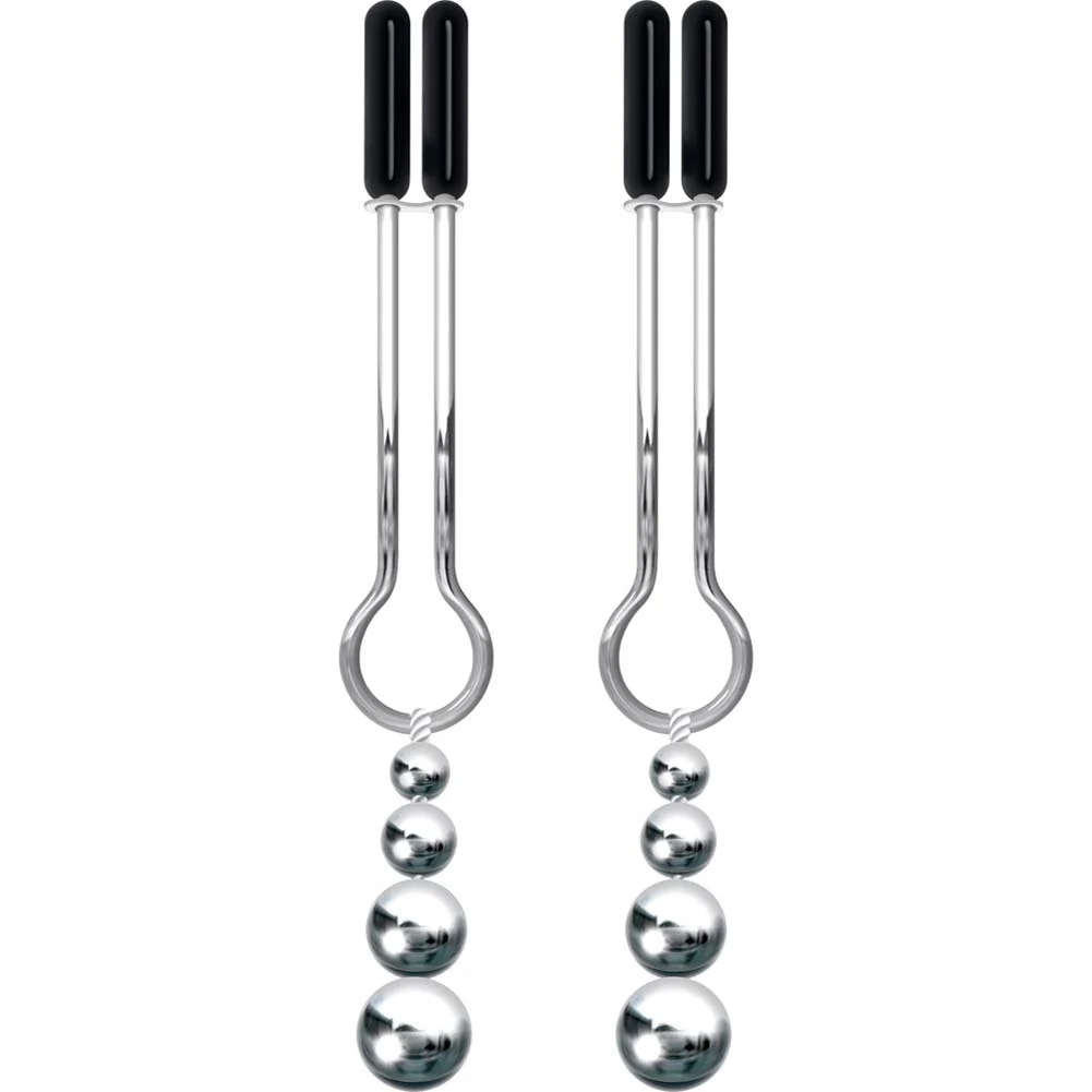 Eves Naughty Nipple Clips with Weighted Beads