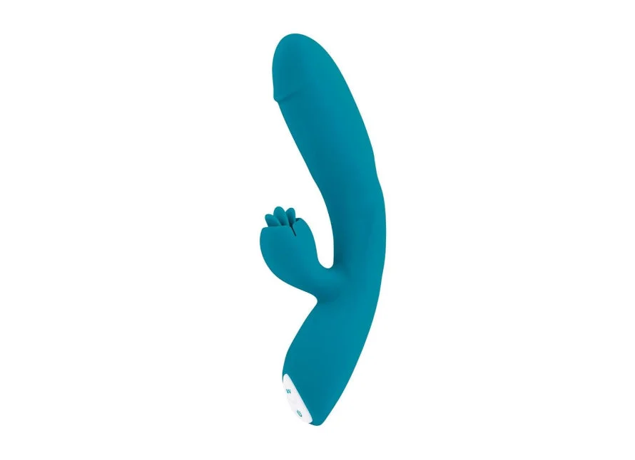 Evolved Fierce Flicker Rechargeable Dual Stim Three Tongue Flickering Vibe