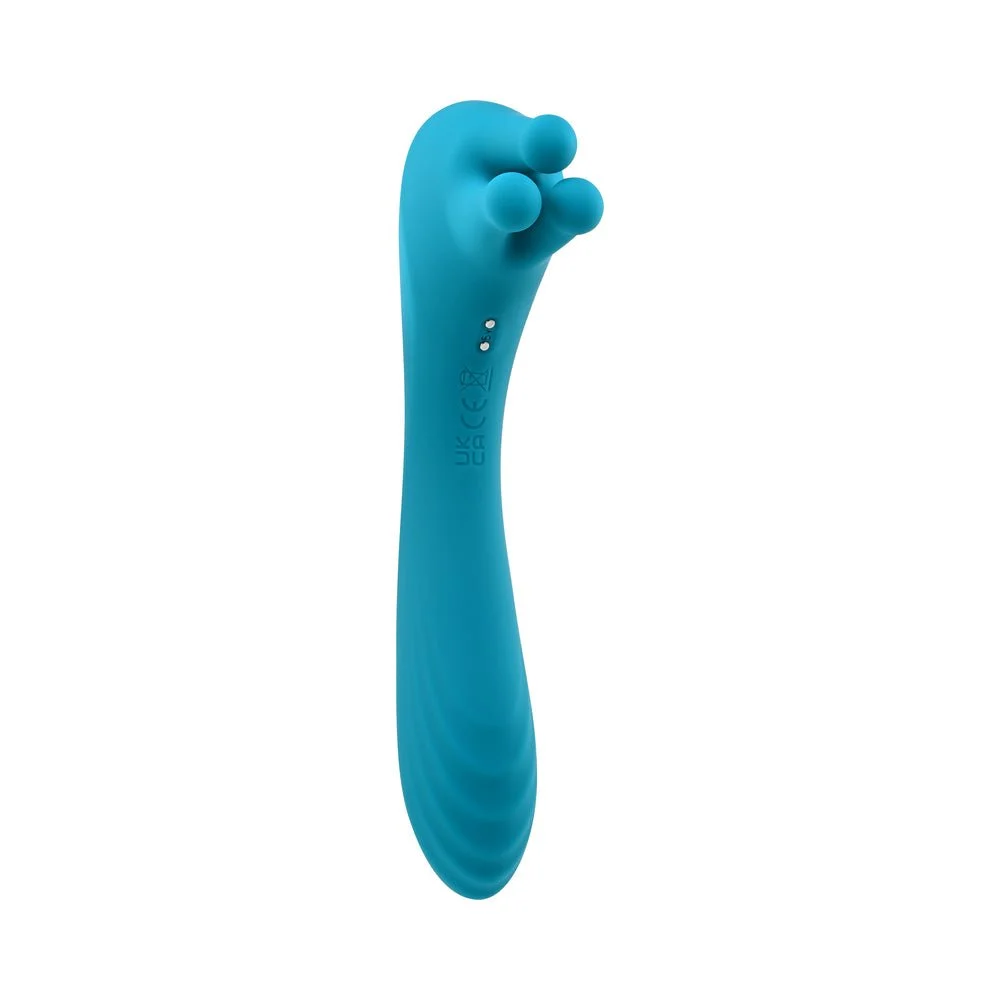 Evolved Heads or Tails Rechargeable Vibrator - Teal