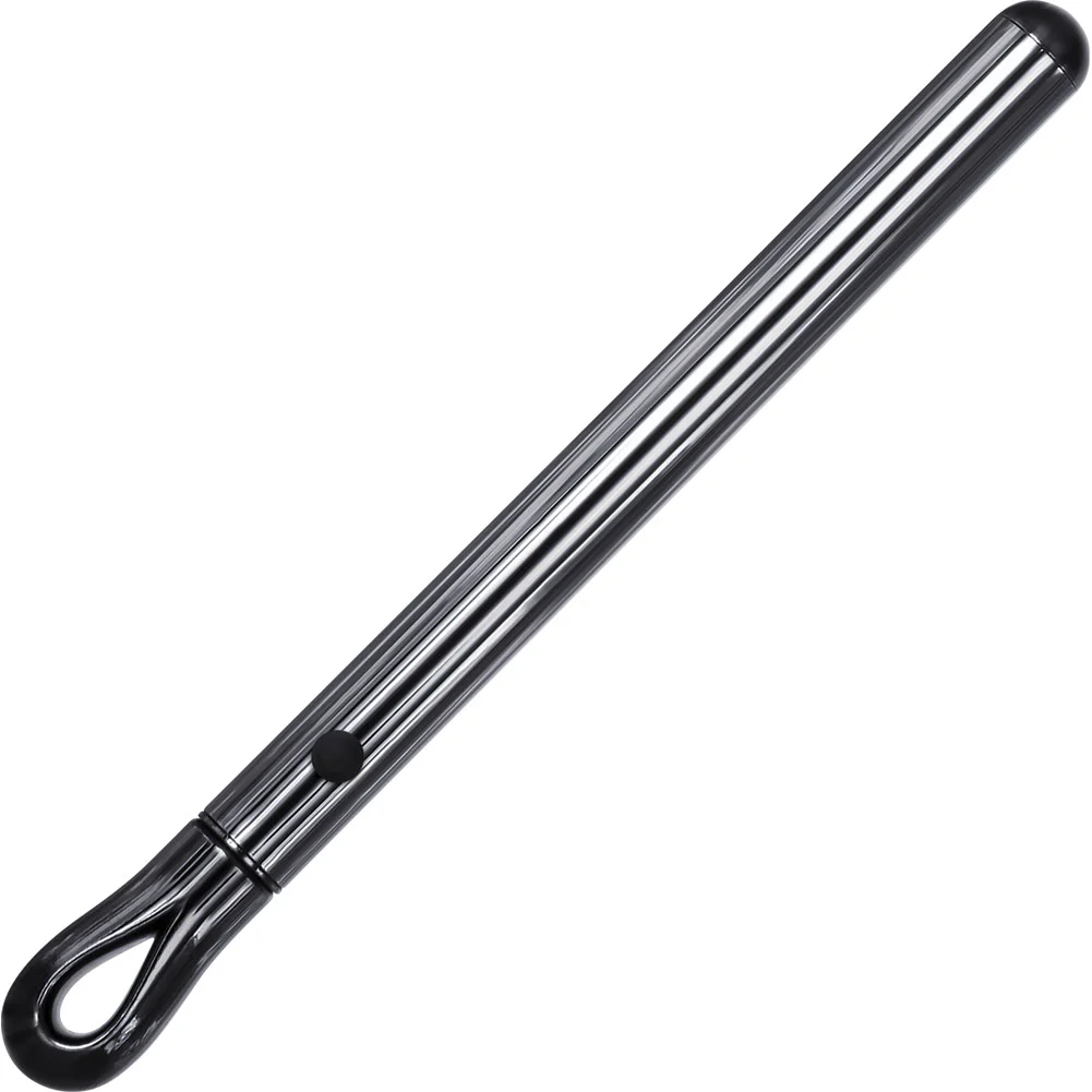Evolved Pen Pal Rechargeable Stainless Steel Vibrator, 4.5", Black