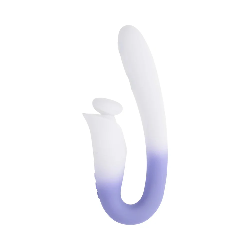 Evolved Spring Loaded Curved Double Tapping Dual Rabbit Style Vibrator