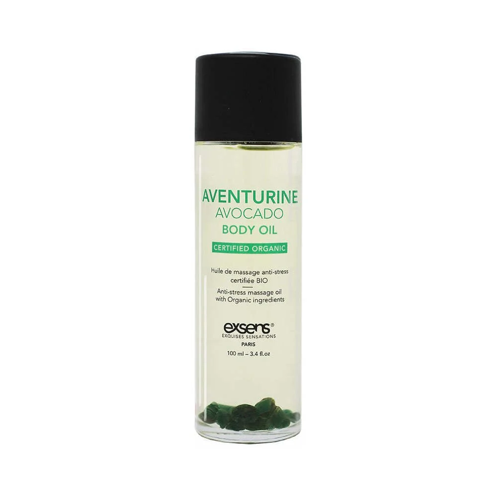 EXSENS of Paris Organic Body Oil w/Stones - Adventurine Avocado 100 ml