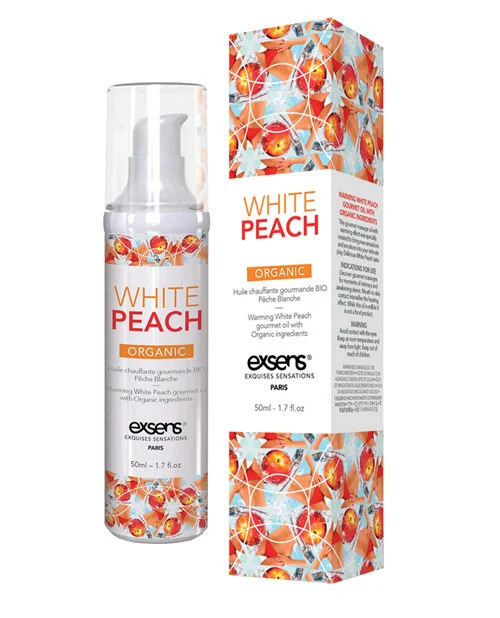 Exsens Paris White Peach Organic Edible Warming Gourmet Massage Oil