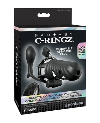 Fantasy C-Ringz Remote-Controlled Vibrating Cock Blocker with Ass-Gasm Plug