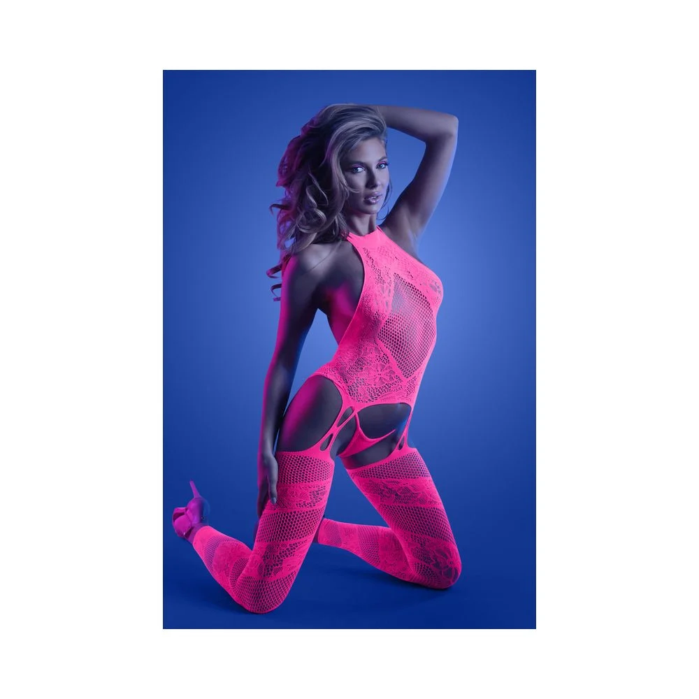 Fantasy Lingerie Captivating Halter Bodystocking & G-String