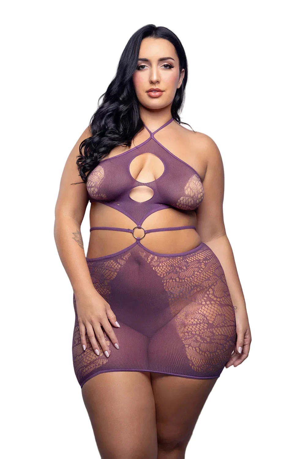 Fantasy Lingerie Vixen Focus On Me Cut-Out Halter Dress