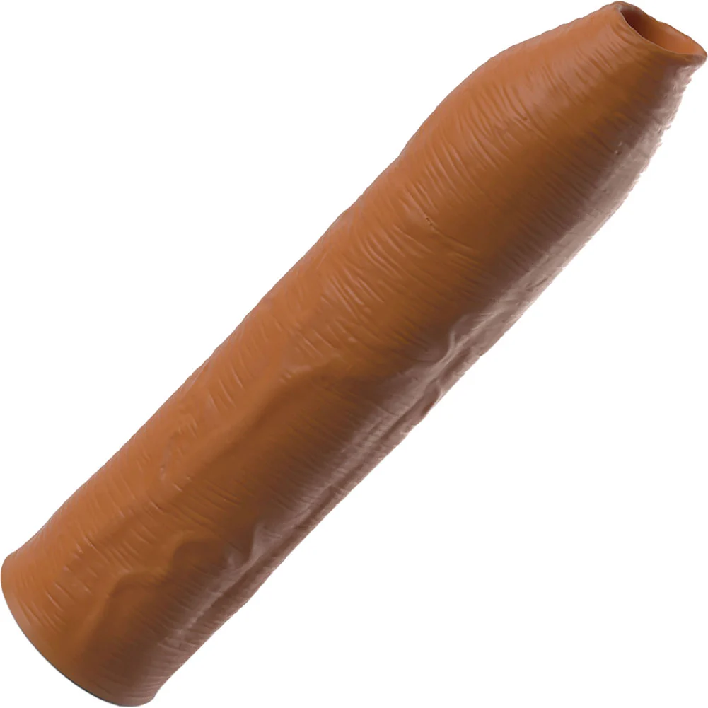 Fantasy X-tensions Elite Uncut Silicone Penis Enhancer, 7", Tan