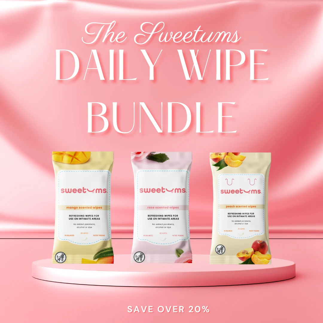 Feminine Wipes Bundle- Mango, Peach & Rose Scented Daily Hygiene Wipes