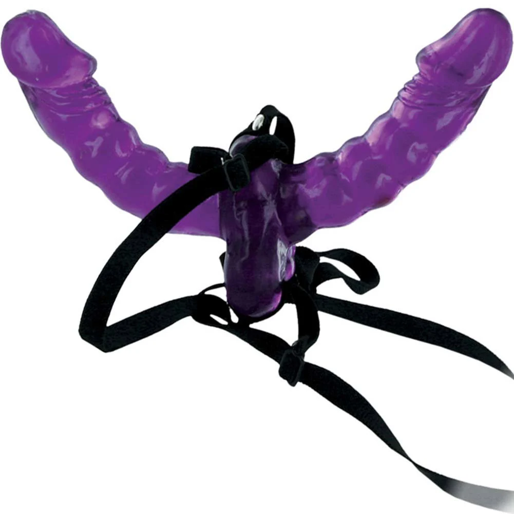 Fetish Fantasy Double Delight Dual Strap-On Dildo, 13", Purple